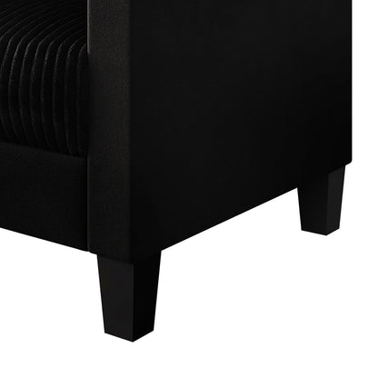 Divano imbottito in velluto a coste CraftPorch in stile Mid-Century Modern