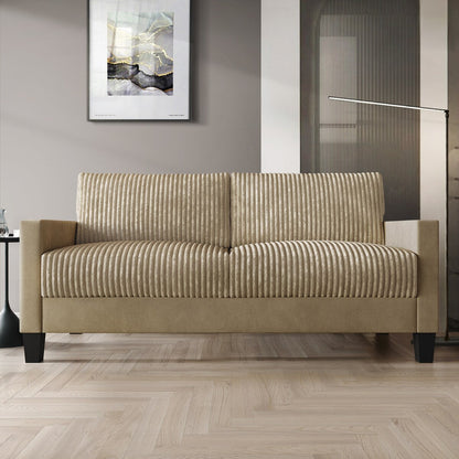 Divano imbottito in velluto a coste CraftPorch in stile Mid-Century Modern