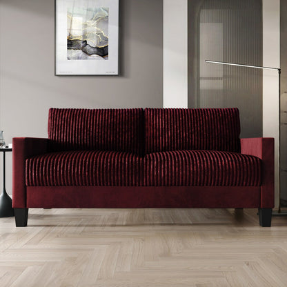 Divano imbottito in velluto a coste CraftPorch in stile Mid-Century Modern