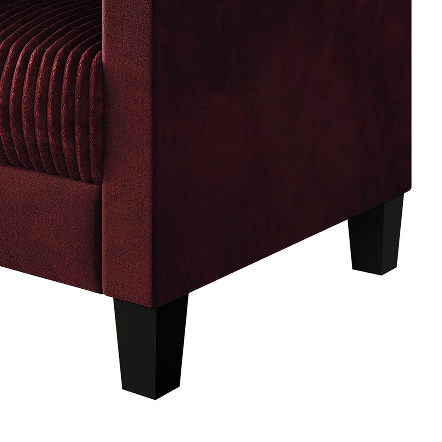 Divano imbottito in velluto a coste CraftPorch in stile Mid-Century Modern