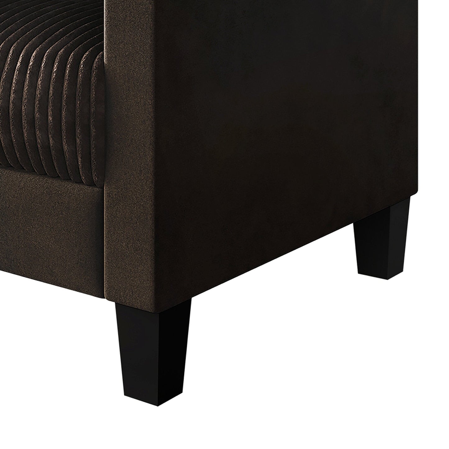 Divano imbottito in velluto a coste CraftPorch in stile Mid-Century Modern