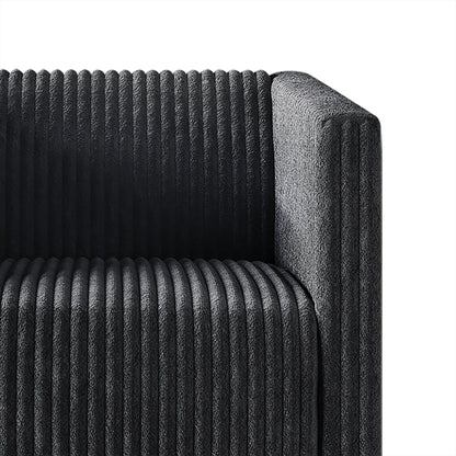 Divano imbottito in velluto a coste CraftPorch, moderno e glamour