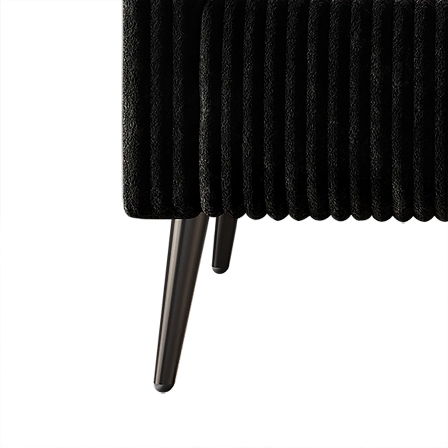 Divano imbottito in velluto a coste CraftPorch, moderno e glamour