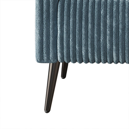 Divano imbottito in velluto a coste CraftPorch, moderno e glamour