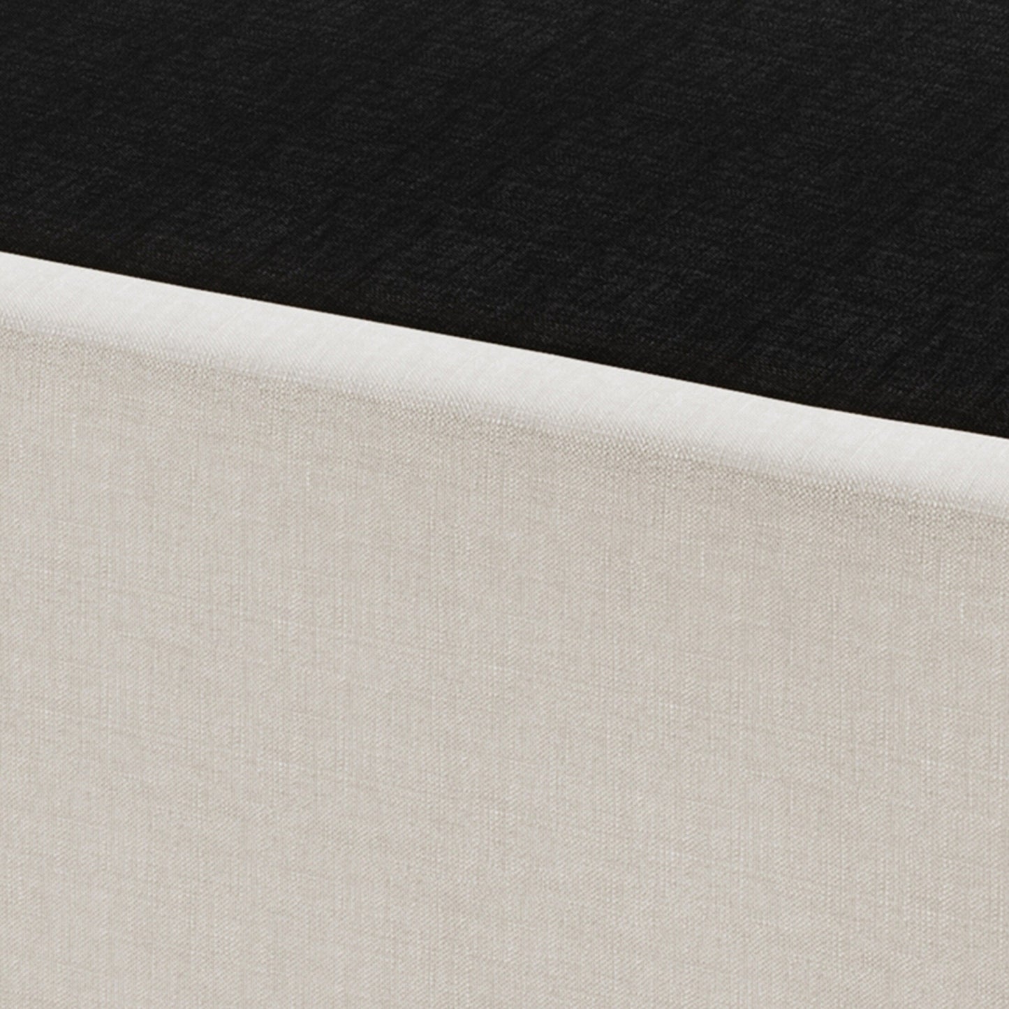 Base per letto a molle in legno massello CraftPorch da 5 pollici con doghe in legno e rivestimento in lino grigio caldo