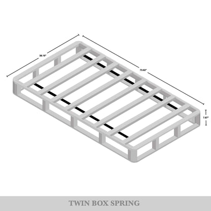 Base per letto a molle in legno massello CraftPorch da 8 pollici con doghe in legno e rivestimento in lino nero