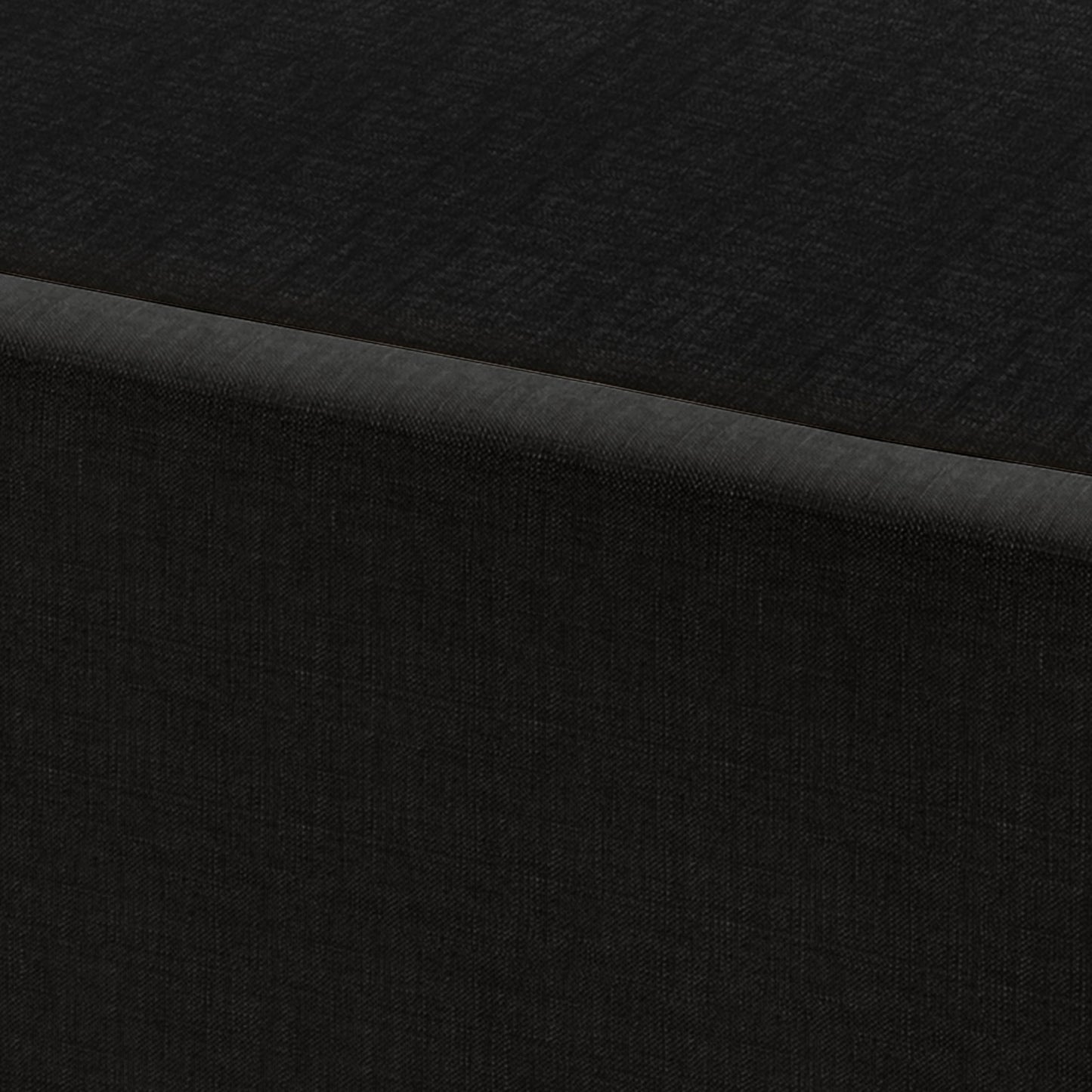 Base per letto a molle in legno massello CraftPorch da 8 pollici con doghe in legno e rivestimento in lino nero