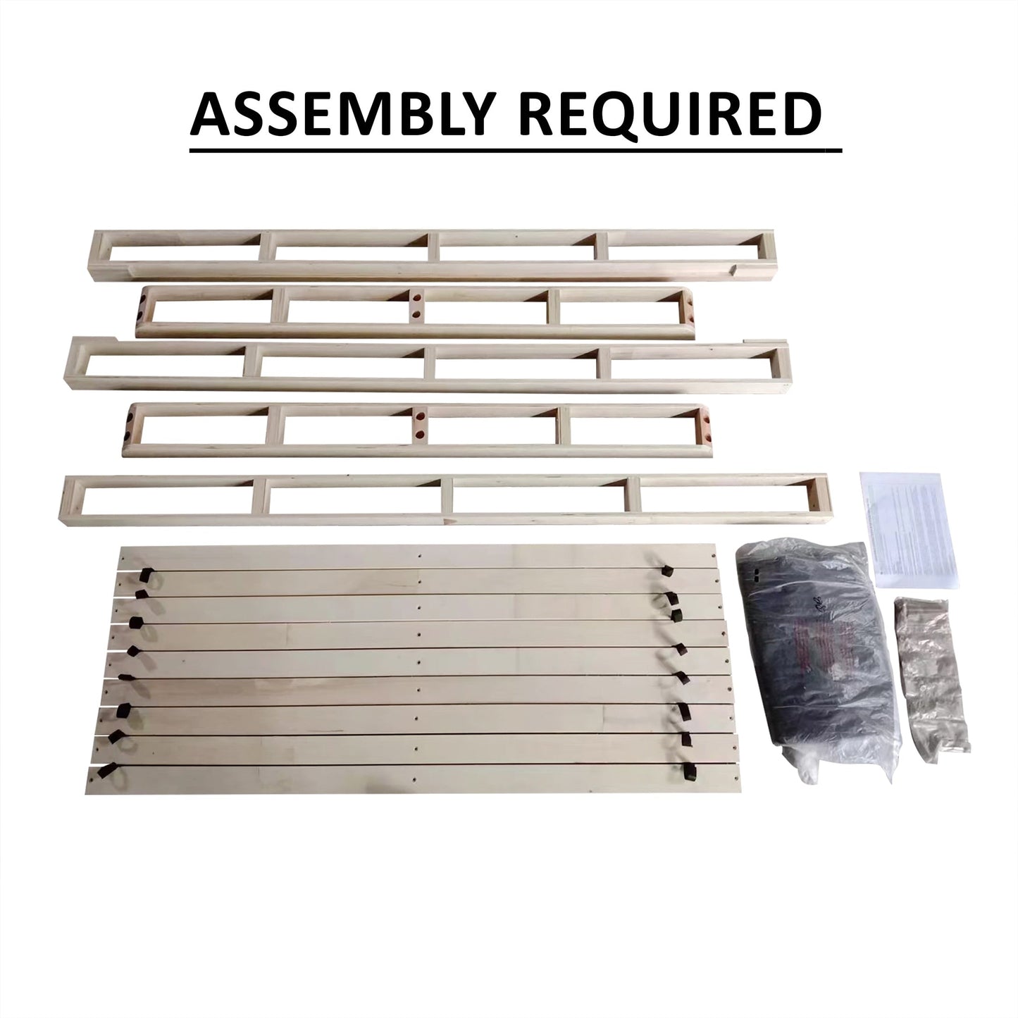 Fondazione per box spring in legno massello CraftPorch da 8 pollici con doghe in legno