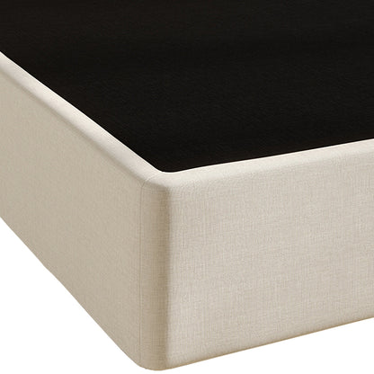 CraftPorch - Letto a molle in metallo rivestito in lino