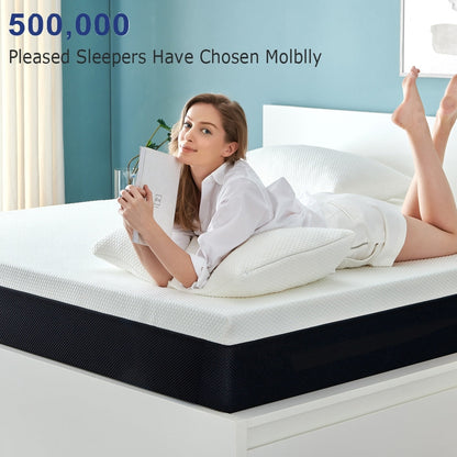 Materasso in memory foam in gel Stiku 10, taglia media, letto in scatola, a basso movimento, trasparente