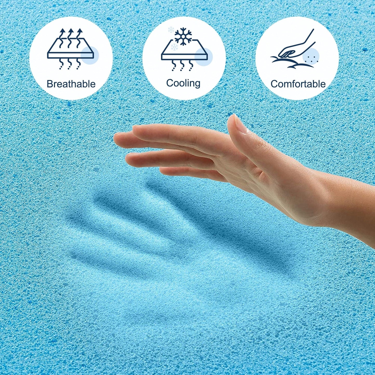 Materasso in memory foam in gel Stiku 10, taglia media, letto in scatola, a basso movimento, trasparente