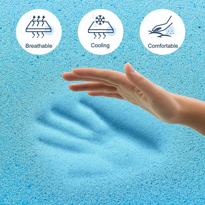 Materasso in memory foam in gel Stiku 10, taglia media, letto in scatola, a basso movimento, trasparente