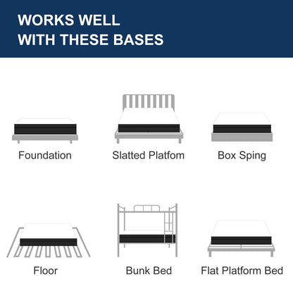 Materasso in memory foam rinfrescante Stiku da 12 pollici per un buon sonno, materasso in una scatola