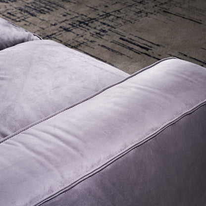 Divano quadrato 110'' Masha Velvet a quattro posti per soggiorno Divano-letto