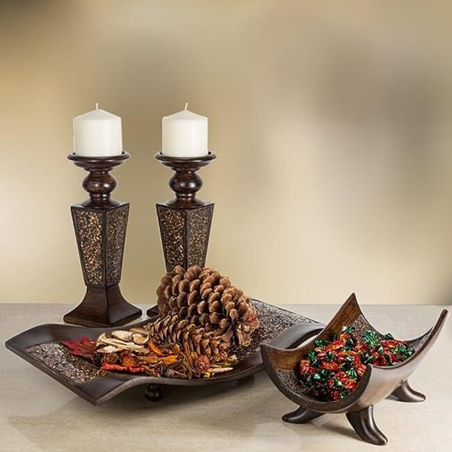 Creative Scents Schonwerk Ciotola decorativa marrone per l'arredamento della casa