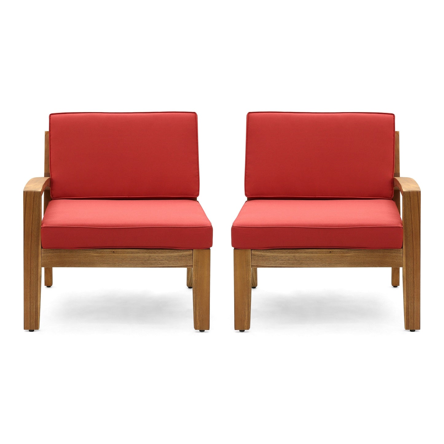 Set di divani con braccioli destro e sinistro Creta, 30 pollici staccabili, rosso-marrone