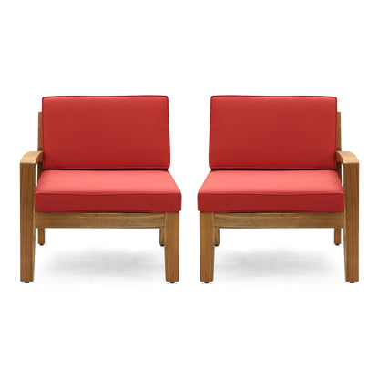 Set di divani con braccioli destro e sinistro Creta, 30 pollici staccabili, rosso-marrone