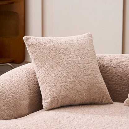 Divano curvo a due posti in spugna a compressione completa 30D in ciniglia, senza montaggio