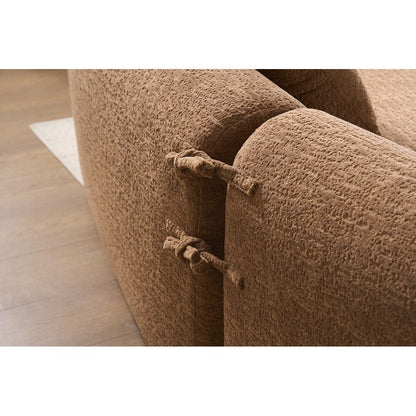 Divano a due posti curvo in spugna a compressione completa bianco