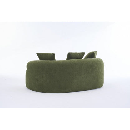 Divano a due posti curvo in spugna a compressione completa bianco