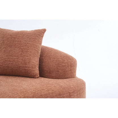 Divano a due posti curvo in spugna a compressione completa bianco