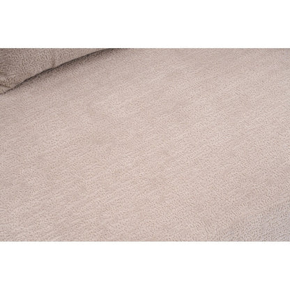 Divano a due posti curvo in spugna a compressione completa bianco