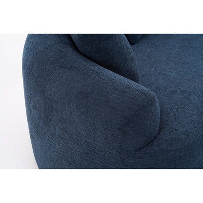 Divano a due posti curvo in spugna a compressione completa bianco