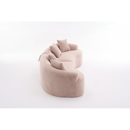 Divano a due posti curvo in spugna a compressione completa bianco