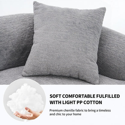 Divano a due posti curvo in spugna a compressione completa bianco