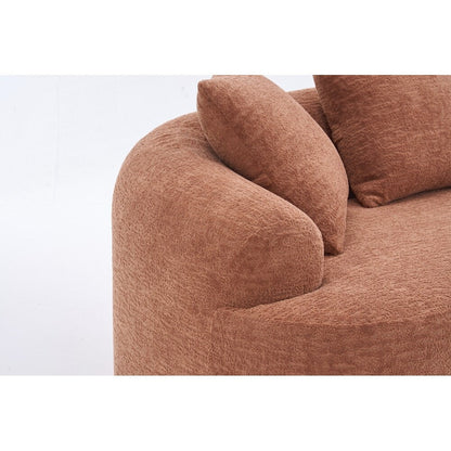 Divano a due posti curvo in spugna a compressione completa bianco