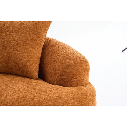 Divano a due posti curvo in spugna a compressione completa bianco