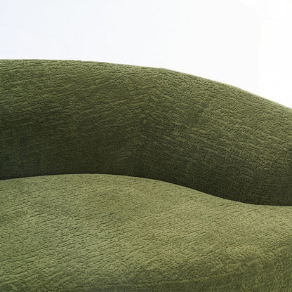 Divano a due posti curvo in spugna a compressione completa bianco