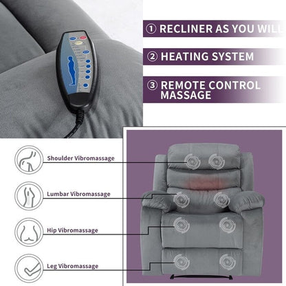 Poltrona massaggiante imbottita con funzione di riscaldamento