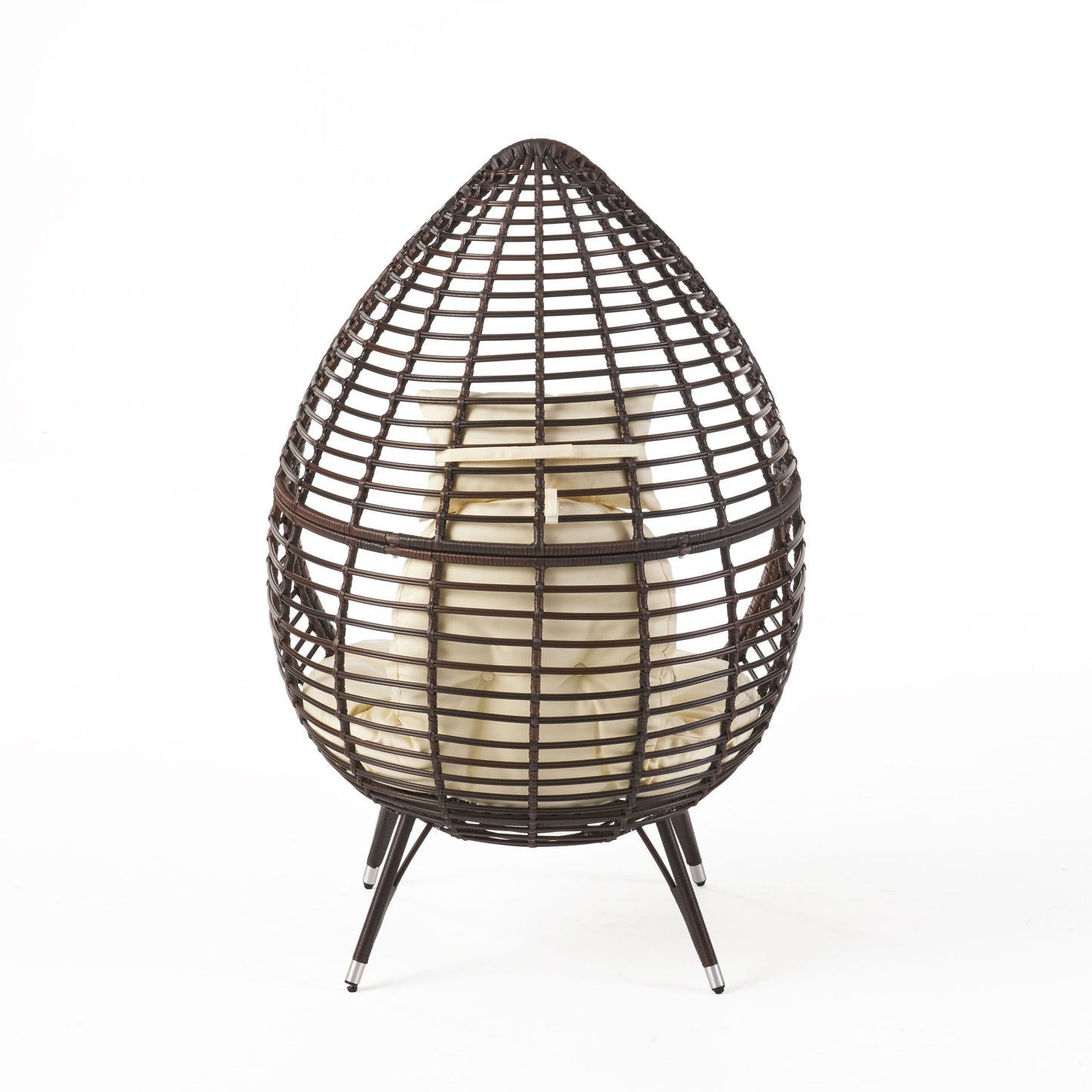 Poltrona lounge in vimini a goccia Cutter di Christopher Knight Home