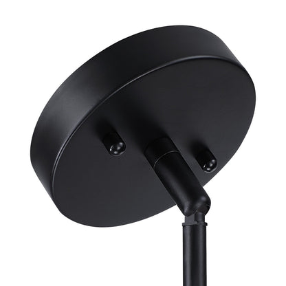 Lampadario Cynthia a tamburo in rattan nero a 4 luci - 22''W