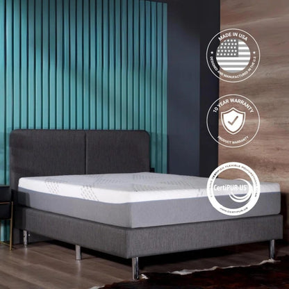 Materasso ibrido Cypress da 10 pollici con memory foam in gel rinfrescante, fodera rimovibile, di BRN