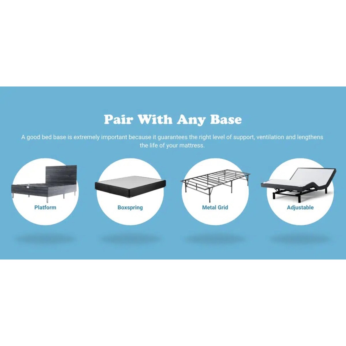 Materasso ibrido Cypress da 10 pollici con memory foam in gel rinfrescante, fodera rimovibile, di BRN