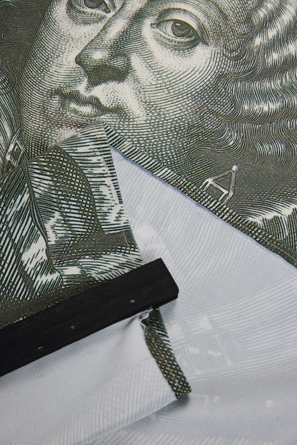 De Rien - Tela Stampa Donna Bianco/Nero E Uccello Giallo 90X120