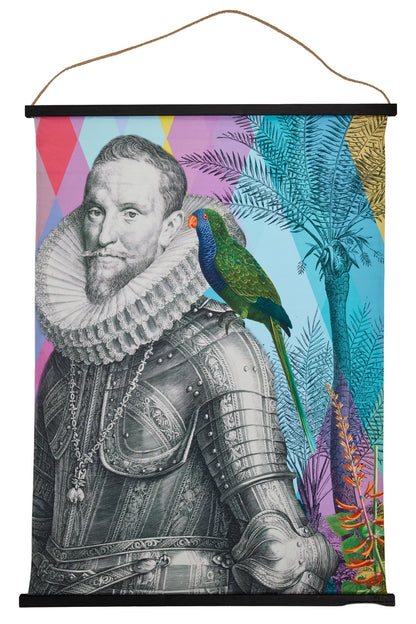 Que Pasa - Tela Stampa Uomo Bianco/Nero 90X120