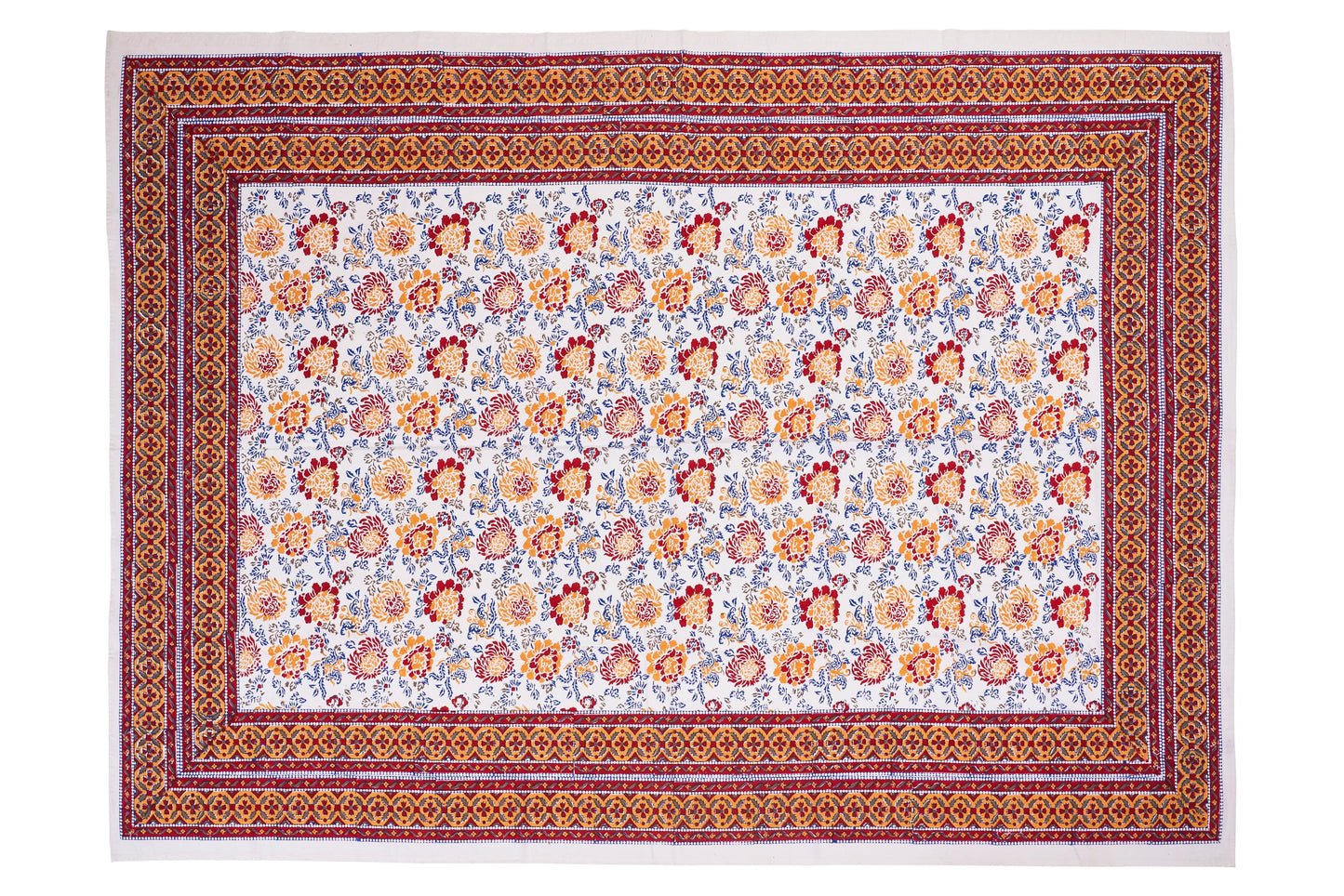 Capoliveri - Mezzero Singolo Decoro Rosso, Blu In Cotone