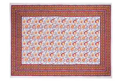 Capoliveri - Mezzero Singolo Decoro Rosso, Blu In Cotone