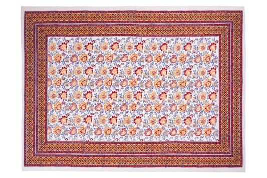 Capoliveri - Mezzero Singolo Decoro Rosso, Blu In Cotone