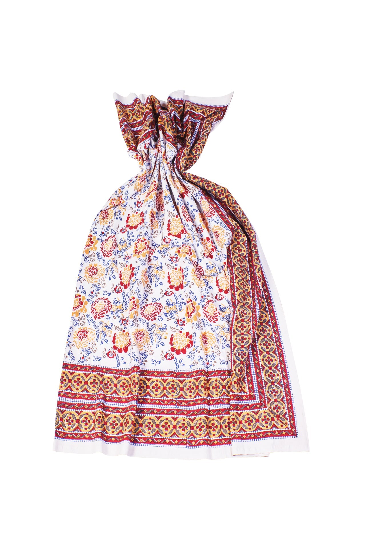 Capoliveri - Mezzero Singolo Decoro Rosso, Blu In Cotone