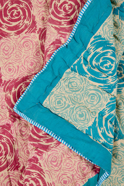 Trapunta - Trapunta Matrimoniale Double Face Azzurra