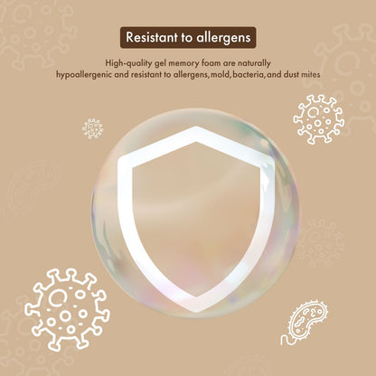 Materasso memory gel ipoallergenico CertiPUR-US DH BASIC da 10 pollici di Denhour