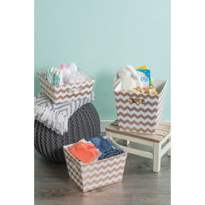 DII Contenitore decorativo rigido Chevron trapezoidale