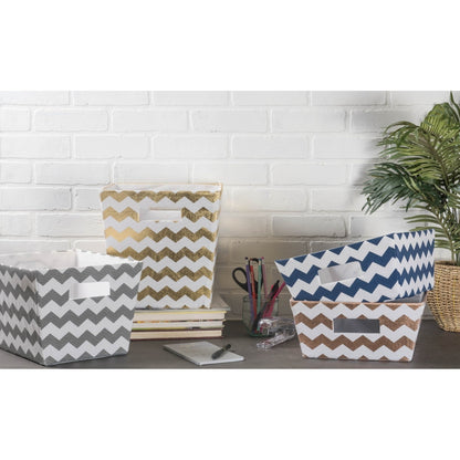 DII Contenitore decorativo rigido Chevron trapezoidale