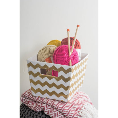 DII Contenitore decorativo rigido Chevron trapezoidale