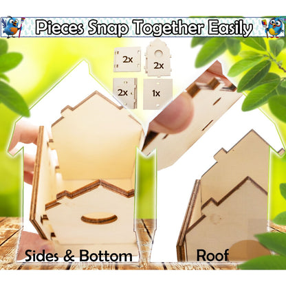 Casetta per uccelli fai da te in legno - Costruisci la tua casetta per uccelli con un semplice kit di pittura