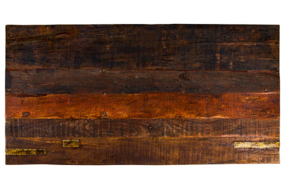 Tavolo da Pranzo in Legno di Recupero con Gambe Pieghevoli